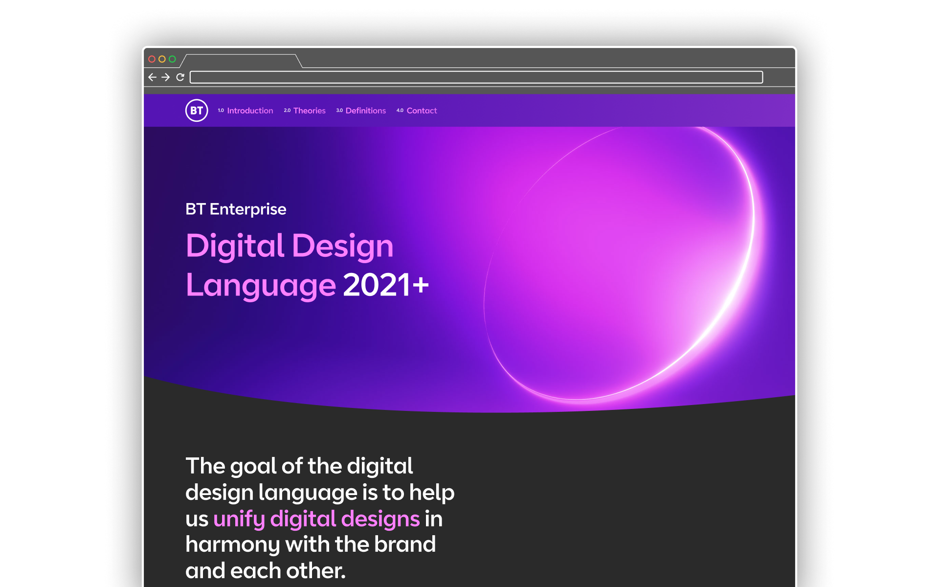 BT Design Language Homepage