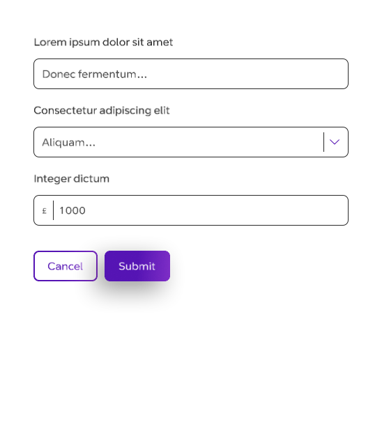 An example overlaid modal window